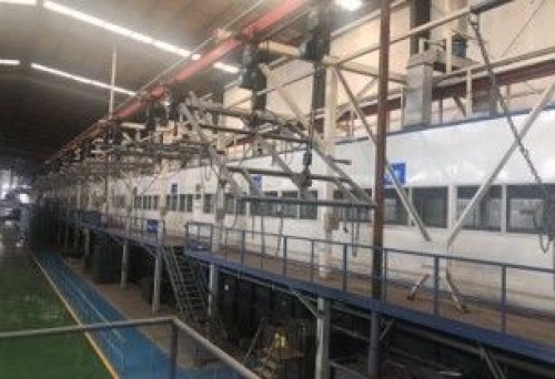 Electrophoretic coating line